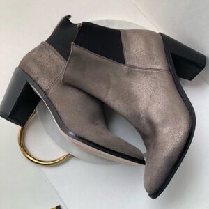 Corso Como Metallic Western Pointed Toe Ankle Booties